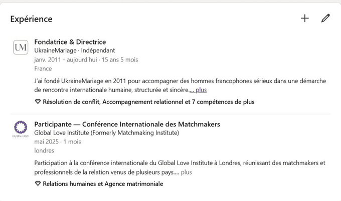 Expérience après